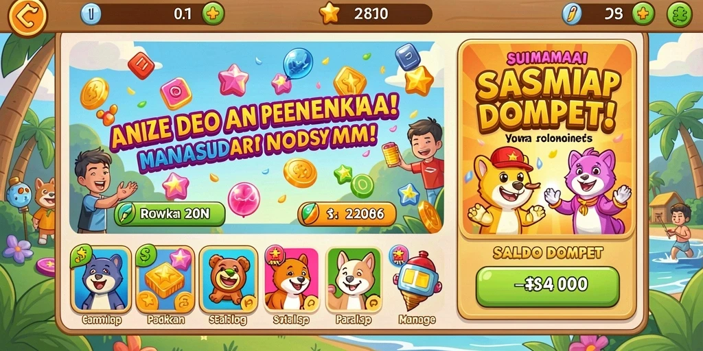 Tangkapan layar menggambarkan interaksi multiplayer yang seru.